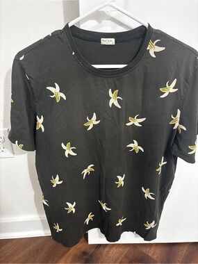 Paul Smith Black Tee with Yellow Banana Motif